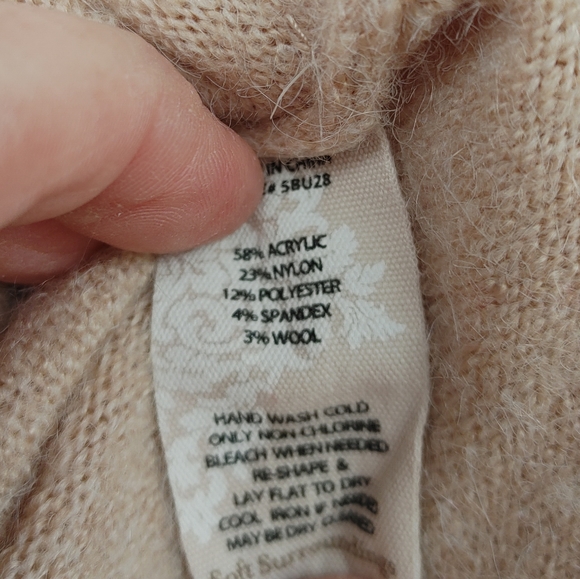 Soft Surroundings Beige Tan Color block Sweater (2X) - Picture 5 of 11